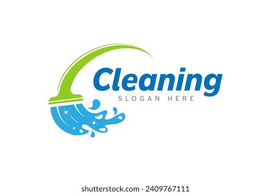 Cleaning service logo design template vector. Suitable logo for cleaning service and window cleaner company