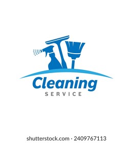 Cleaning service logo design template vector. Suitable logo for cleaning service and window cleaner company