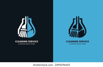 Cleaning service logo design template vector. Suitable logo for cleaning service and window cleaner company.