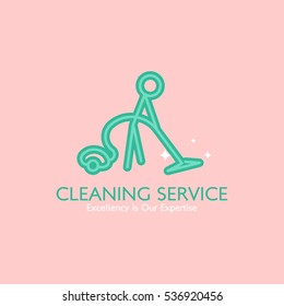 Cleaning service logo Design Template. Vector Illustration