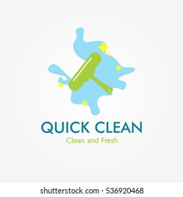 Cleaning service logo Design Template. Vector Illustration
