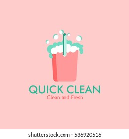 Cleaning service logo Design Template. Vector Illustration