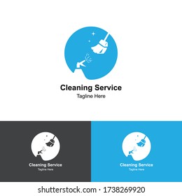 Cleaning Service Logo Design Template-Cleaning Service Business logo design, Eco Friendly Concept for Interior, Home and Building.