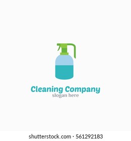 Cleaning Service Logo Design Vector. Flat Style Design