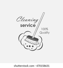 cleaning service logo, emblems, labels and design elements