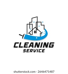 Cleaning Service Logo for House Home Apartment Service Cleaning Company Template Vector