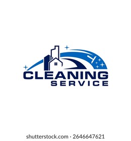 Cleaning Service Logo for House Home Apartment Service Cleaning Company Template Vector