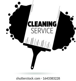 logotipo del servicio de limpieza e icono 