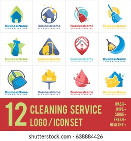 Cleaning Service Logo / Icon Bundle