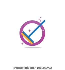 Cleaning service logo and icon template