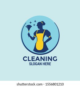 Cleaning service logo icon vector template