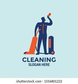 Cleaning service logo icon vector template