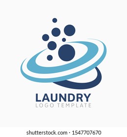 Cleaning Service Logo, Laundry Template Design
