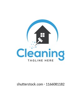 cleaning service logo stylized creative design template