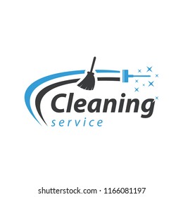 cleaning service logo stylized creative design template