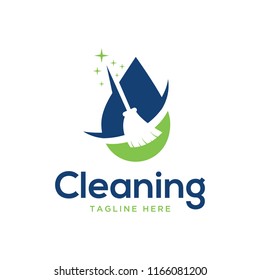cleaning service logo stylized creative design template