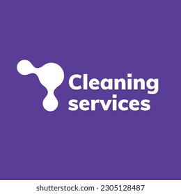 Cleaning Service logo template. A clean, modern, and high-quality design logo vector design. Editable and customize template logo