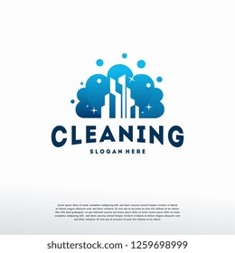 Cleaning Service logo template concept, Clean Building  City Logo template, Logo symbol icon
