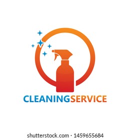 Cleaning Service Logo Template Design Vector, Emblem, Design Concept, Creative Symbol, Icon