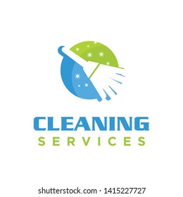Cleaning Service Logo Template and Icon