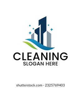 cleaning service logo and template vector, suitable for your company