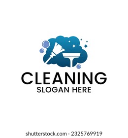 cleaning service logo and template vector, suitable for your company
