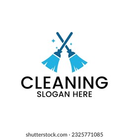 logotipo de servicio de limpieza y vector de plantilla, adecuado para su empresa