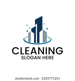 cleaning service logo and template vector, suitable for your company