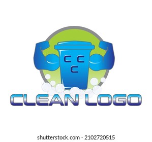 Logo del servicio de limpieza Insignia vectorial aislada en fondo blanco
