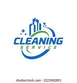 cleaning service logo vector, design