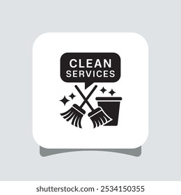 Servicio de limpieza Diseño de Vector de logotipo