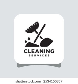 Servicio de limpieza Diseño de Vector de logotipo