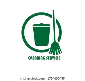Cleaning service logo vector icon template design