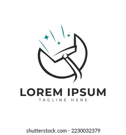 Ilustración del icono del vector del logotipo del servicio de limpieza