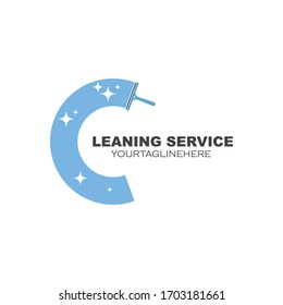 cleaning service logo vector illustration design template