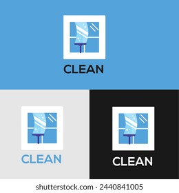  Ilustración del vector del logotipo del servicio de limpieza.