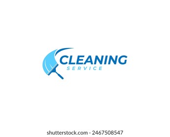cleaning service logo vector illustration. squeegee logo template