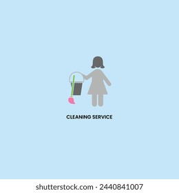 Cleaning service logotype in vector.