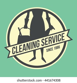 Cleaning service logotype in vector.