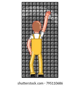 Cleaning service man