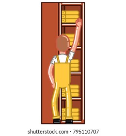 Cleaning service man