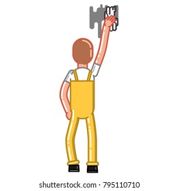 Cleaning service man