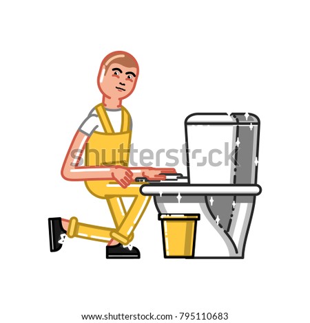 Cleaning service man
