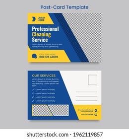 Cleaning service Marketing material Design eddm Postcard Template 
