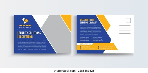 Cleaning service Marketing material Postcard Template | EDDM Postcard Template Design,