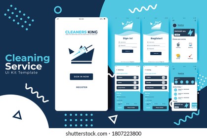 Cleaning Service Mobile app/UI design vector