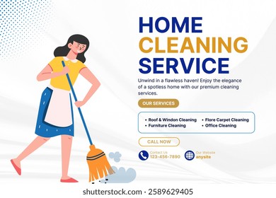 Cleaning service  post or banner template