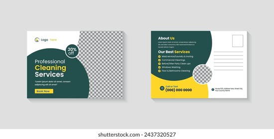 Cleaning Service Postcard Template | Modern Postcard Template