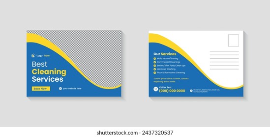 Cleaning Service Postcard Template | Modern Postcard Template