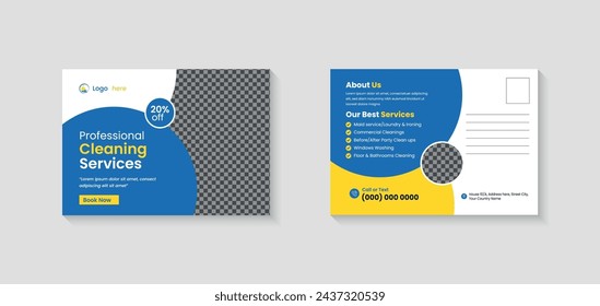 Cleaning Service Postcard Template | Modern Postcard Template